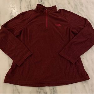 Maroon Northface Quarter Zip Pullover Fleece